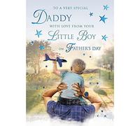 Special Thoughts Father's Day Card - To A Very Special Daddy With Love From Your Little Boy,9 x 6 inches