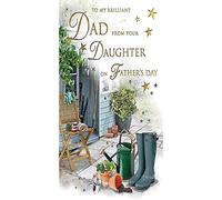Special Thoughts Father's Day Card - To My Brilliant Dad From Your Daughter, 9 x 6 inches