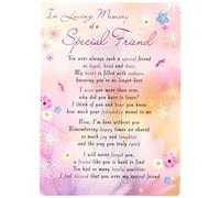 Special Thoughts Loving Memory Open Graveside Memorial Card - Special Friend 6.5" x 4.75"