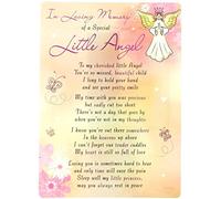 Special Thoughts Loving Memory Open Graveside Memorial Card - Special Little Angel 6.5" x 4.75"