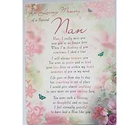 Special Thoughts Loving Memory Open Graveside Memorial Card - Special Nan 6.5" x 4.75"