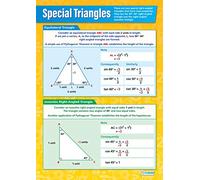 Special Triangles | Maths Charts | Laminated Gloss Paper measuring 594 mm x 850 mm (A1) | Math Charts for the Classroom | Education Posters by Daydream Education