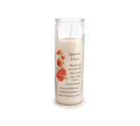 (Special Uncle ) Grave Memorial Ornament Glass Jar Wax Candle Sentiment Verse