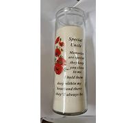 Special Uncle Memorial Candle jar Approx 18cms