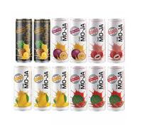 Special Variety Pack 2 Pure Moja - 100% Pure Juice - Mango, Lychee, Pineapple, Watermelon, Passion Fruit & 12 Cans