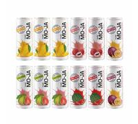 Special Variety Pack 2 Pure Moja - 100% Pure Juice - Mango, Lychee, Watermelon, Passion Fruit & Pink Guava 12 Cans