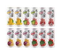 Special Variety Pack Pure Moja - 100% Pure Juice - Mango, Lychee, Watermelon, Passion Fruit & Pink Guava 12 Cans