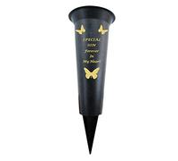 Special Verse Graveside Memorial Grave Spiked Flower Vase (Son, 1 Pack)