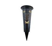 Special Wife - Plastic Spike Memorial Grave Vase With Butterfly Decoration