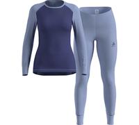 Odlo Active Warm Eco Long Sleeve Base Layer Set Blue M Woman
