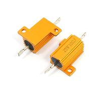 Specialised accessories 2 Pcs Gold Tone axia-l Aluminum Housed Clad Resistor 25W 10 Ohm 5% (2 Pcs Gold Tone axia-l Aluminum Housed Clad Resistor 25W 10 Ohm 5%