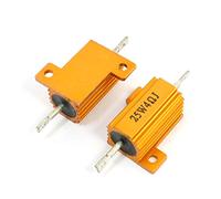 Specialised accessories 2 Pcs Gold Tone Heatsink Aluminum Housed Case Resistor 25W 4 Ohm (2 Pcs Gold Tone Heatsink Aluminum Housed Case Resistor 25W 4 Ohm