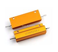 Specialised accessories RX24 100W 500R 500RJ Metal Shell Aluminium Gold Resistor High Power Resistance Golden Heat Sink Resistor 100 Watt 500 ohm