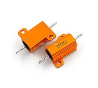 Specialised accessories RX24 25W 5R 5RJ Power Metal Shell Aluminium Gold Resistor 25Watt 5 ohm High Power Heatsink Resistance Golden Heat Sink Resistor