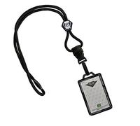 Specialist ID Detachable Lanyard and Identity Stronghold 2-Card RFID Blocking Badge Holder - 2 Sided/Blocks 13.56MHz Signal - Double Sided - Secure CAC PIV TWIC Card Holder (Black)