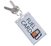 Specialist ID Rigid Fuel Card Holder with Key Ring Clear
