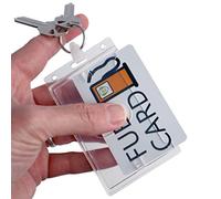Specialist ID Rigid Fuel Card Holder with Key Ring Clear