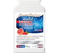 Specialist Supplements Advanced Immunity Spectrum, Vitamin C Formula with Vitamins B6, D, E, Selenium, Zinc and Lactobacillus Acidophilus, 60 Capsules