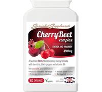 Specialist Supplements CherryBeet Complex with Montmorency Cherry, Beetroot, Turmeric, Black Pepper and Vitamin B6, 60 Capsules, Pack of 1