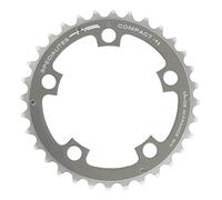 Spécialités TA Compact 94pcd 5 Arm 9 Speed Chainring, Silver, Outer 42T