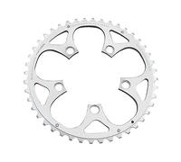 Spécialités TA Compact 94pcd 5 Arm 9 Speed Chainring, Silver, Outer 46T