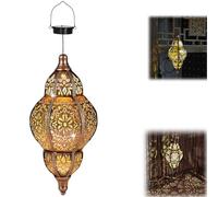 Specialityi Moroccan Solar Lightss Outdoor, Moroccan Style Artisan Solar Lights Outdoor, IPX44 All-Weather Metal LED Lights, for Patio, Yard and Garden Decor