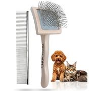 Specialized Grooming Brush for Maine Coon Cats, Great Pyrenees, Doodles dogs (Goldendoodles, Poodles & Labradoodles) - Effortlessly Work Through Dense and Long Coats, Tackling Matted Hair and Shedding