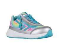 SpecialKids.Company Billy Adaptive Footwear for Kids - Goat Low Top with Wrap-Around Zip Closure- Rainbow Tie Dye - UK2- Wide