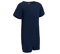 SpecialKids.Company Kaycey Popper Vest Short Sleeve Bodysuit With Crotch Snap Closure, Adaptive Clothing for Kids with Special Needs, Soft Cotton, Navy, 5-6 Years