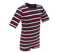 SpecialKids.Company Kaycey Popper Vest Short Sleeve Bodysuit With Crotch Snap Closure, Adaptive Clothing for Adults & Big Kids with Special Needs, Soft Cotton, Red-White-Blue, XXL