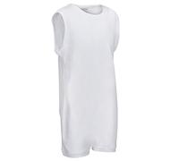 SpecialKids.Company Kaycey Popper Vest Sleeveless Bodysuit With Crotch Snap Closure, Adaptive Clothing for Adults and Big Kids with Special Needs, Soft Cotton, XXL, White