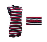 SpecialKids.Company Kaycey Popper Vest Sleeveless Bodysuit With Crotch Snap Closure & Tube Access, Adaptive Clothing for Adults & Big Kids with Special Needs, Soft Cotton, Red-White-Blue, Large