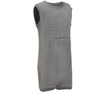SpecialKids.Company Kaycey Popper Vest Sleeveless Bodysuit With Crotch Snap Closure & Tube Access, Adaptive Clothing for Kids with Special Needs, Soft Cotton, Grey, 13-14 Years