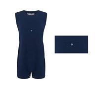 SpecialKids.Company Kaycey Popper Vest Sleeveless Bodysuit With Crotch Snap Closure & Tube Access, Adaptive Clothing for Kids with Special Needs, Soft Cotton, Navy, 15-16 Years