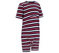 SpecialKids.Company Kaycey Zip back Short Sleeve Short Leg Jumpsuit with Tube Access For Boys And Girls, Adaptive Clothing for Adults & Big Kids with Special Needs, Soft Cotton, Red-White-Blue, XXL