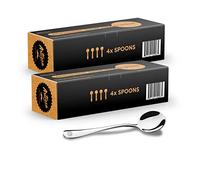Specialty Coffee Association (SCA) Professional Coffee Cupping Spoon - Stainless Steel (8 Spoons)