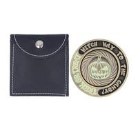 Specie Fidget Slider, Zinc Alloy Fidget Toys Adults Brain Teaser Puzzles Mini Rotation Specie Stress Relief Fingertip Haptic Toy Round Shaped Glow in The Dark Push Slider