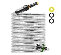 SPECILITE 100ft 304 Stainless Steel Garden Hose, Metal Hosepipe with Nozzle