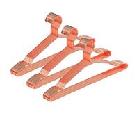 SPECILITE 42cm Rose Gold Metal Hangers Bulk 30 Pack with Notches for Standard Size Coats, Shirts, Suits, Pants, Heavy Duty,Space Saving