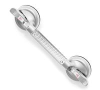 SPECILITE 44cm Heavy Duty Suction Grab Rail with Visual Indicator, Maximum Load 125kg, Safety Shower Handle for The Elderly, Children, Pregnant, Disabled or People with Limited Mobility, Silver