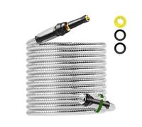 SPECILITE 50ft 304 Stainless Steel Garden Hose, Metal Hosepipe with Nozzle
