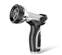 SPECILITE Garden Hose Nozzle Sprayer, 9 Spray Patterns, Heavy Duty Aluminum Hose Nozzle with Thumb Control On Off Valve for Easy Water Control, Nozzle for Water Hose, Outdoor