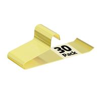 SPECILITE Trouser Hangers 30 Pack, Gold Open Ended Metal Pants Hangers Space Saving & Non-Slip Clothes Hanger for Jeans, Slacks, Leggings, Towel, Scarf