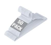 SPECILITE Wire Hangers 50 Pack, Metal Wire Clothes Hanger Bulk for Coats, Space Saving Metal Hangers Non Slip 16.7inch/42.5cm Ultra Thin, for Standard Size Suits, Shirts, Pants, Skirts-White