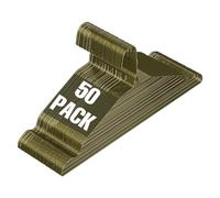 SPECILITE Wire Hangers 50 Pack, Metal Wire Clothes Hanger Bulk for Coats, Space Saving Metal Hangers Non Slip 16.7inch/42.5cm Ultra Thin, for Standard Size Suits, Shirts, Pants, Skirts-Bronze