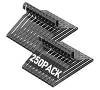 SPECILITE Wire Metal Clothes Hangers Bulk 250 Pack for Standard Size Suits, Coats, Shirts, Pants, Skirts, Space Saving, Non Slip,16 Inch 12 Gauge Ultra Thin, Black