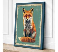 Specimen Fox Vintage Canvas Wall Art Print 24x16 Inch (61 x 41 cm)