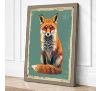 Specimen Fox Vintage Canvas Wall Art Print 30x20 Inch (76 x 51 cm)