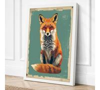 Specimen Fox Vintage Canvas Wall Art Print 30x20 Inch (76 x 51 cm)