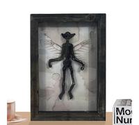 Specimen Photo Frame - Bat Display Resin Halloween Decorations, Gothic Picture Frames Decor | Spooky Resin Bat Photo Frame For Haunted House Gallery Wall Creepy Oddities And Curiosities